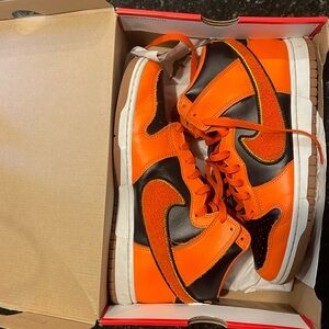 Nike Orange and Black Sneakers